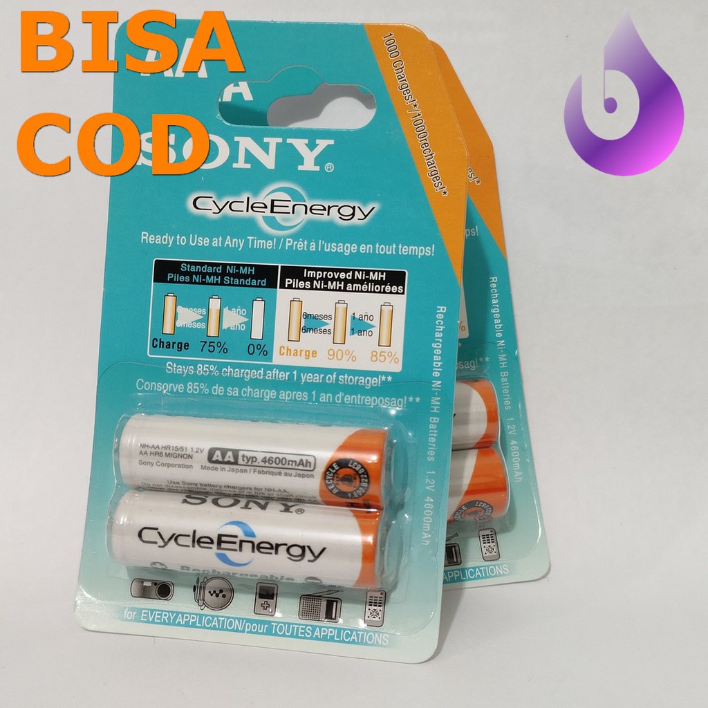 ORIGINAL BATU BATRE BATTERY SONY A2 AA 4600 mAh ISI 2 CAS