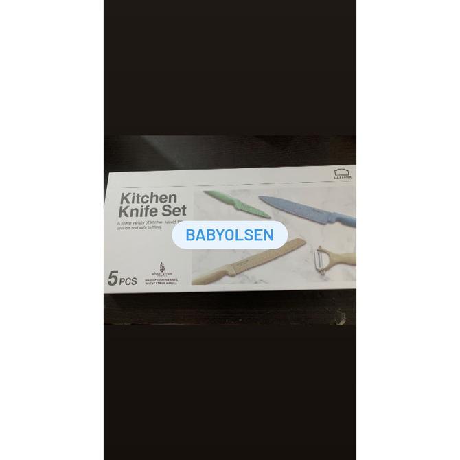 Open Ds] Knife Set Locknlock Pastel/Pisau Dapur/Kitchen Knife/Lock N Lock