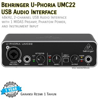 Звуковая карта behringer u phoria umc22 обзор