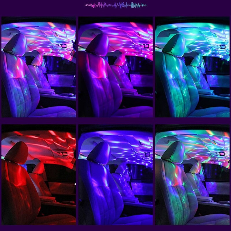 [BISA COD] Lampu Led Rgb Disco Colok Usb Lampu Kabin Mobil Interior Disco Lamp