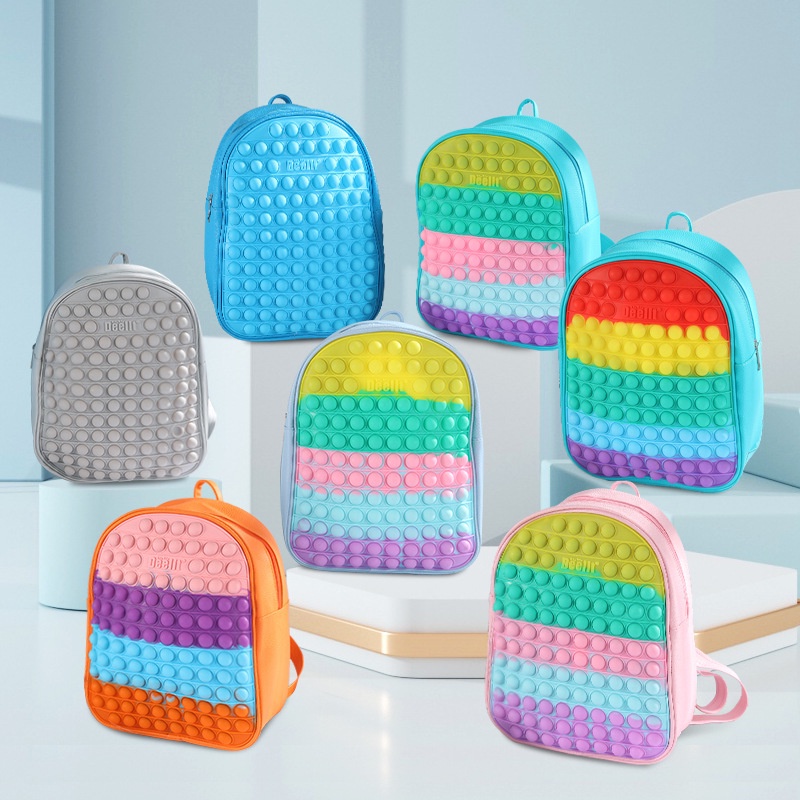 Tas Ransel Sekolah Anak | Tas Anak Sekolah | Tas Pop it | Mainan Pop it | Pop it
