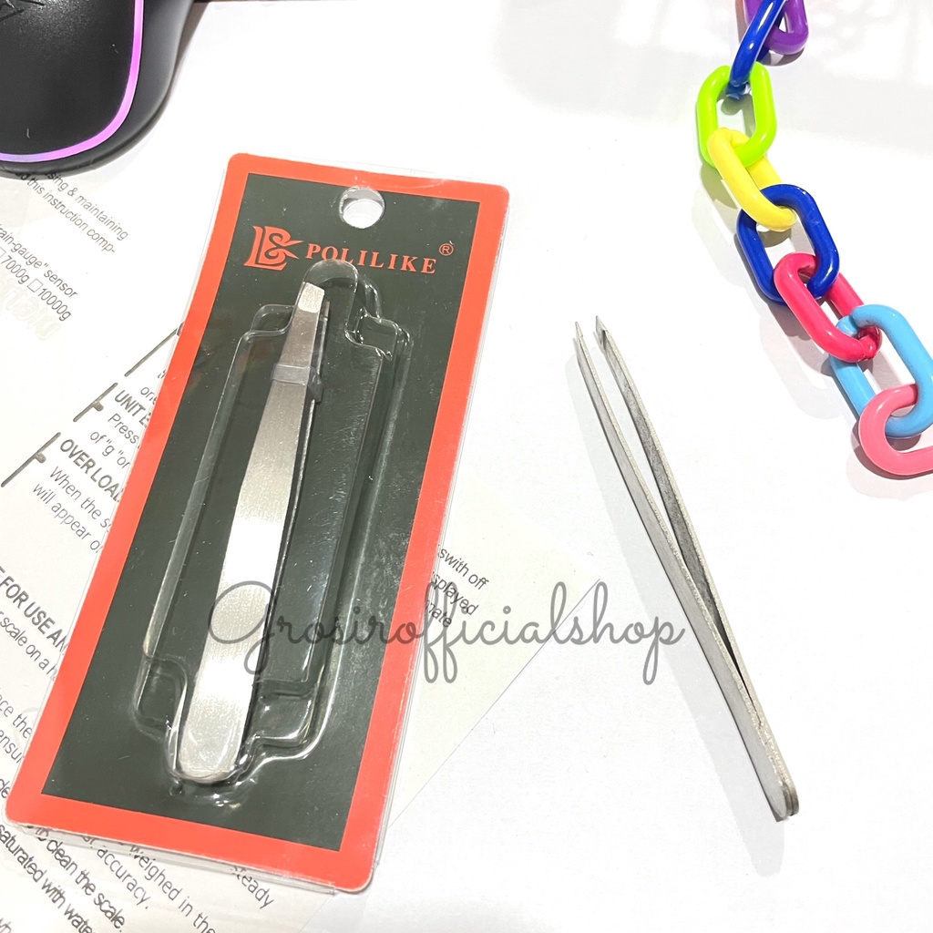 Pinset / Penjepit / Pencabut Bulu / Rambut / Alis Bahan Stainless Steel - Alat Pencabut Bulu Premium