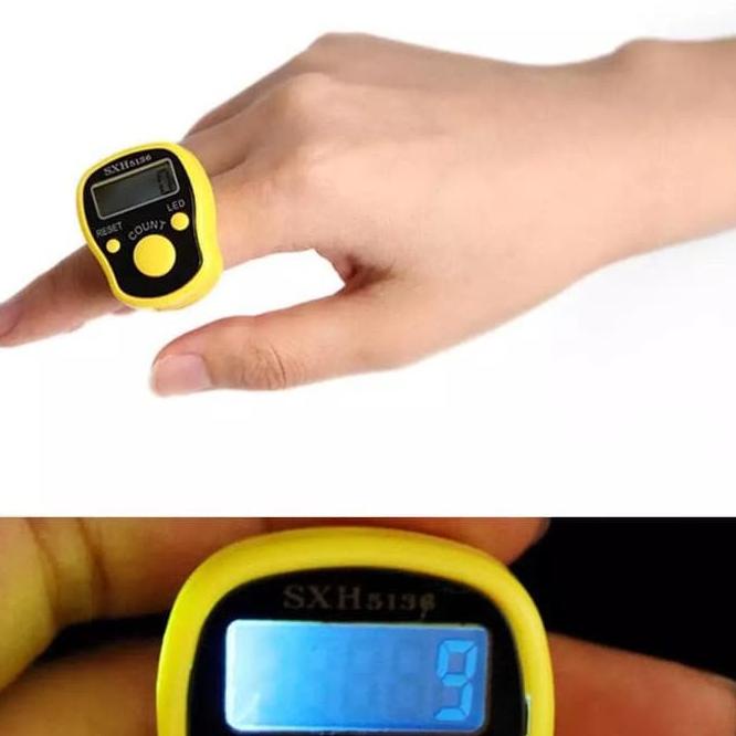 Tasbih Digital LED Finger Counter Alat Hitung Digital Zikir Cincin (SXH5136) Dengan Kotak | PM.11Au2
