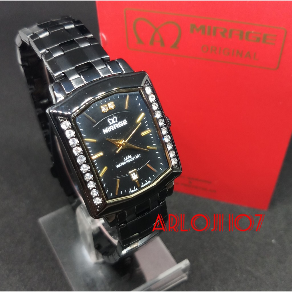 JAM TANGAN MIRAGE WANITA MA 7442 BSP-L BLACK ORIGINAL