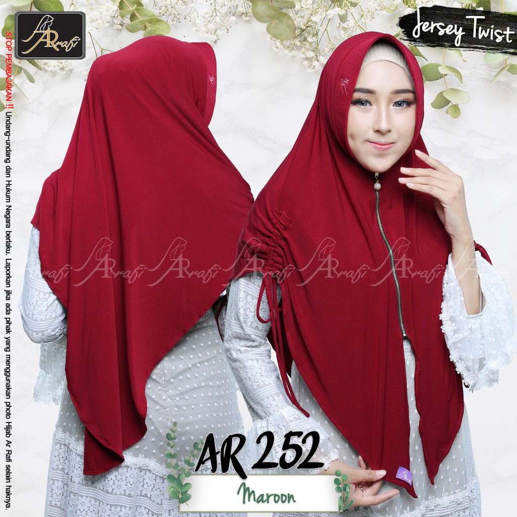 Jilbab Instan terbaru 2021 merk Arrafi AR 252 Jilbab reslting Tali