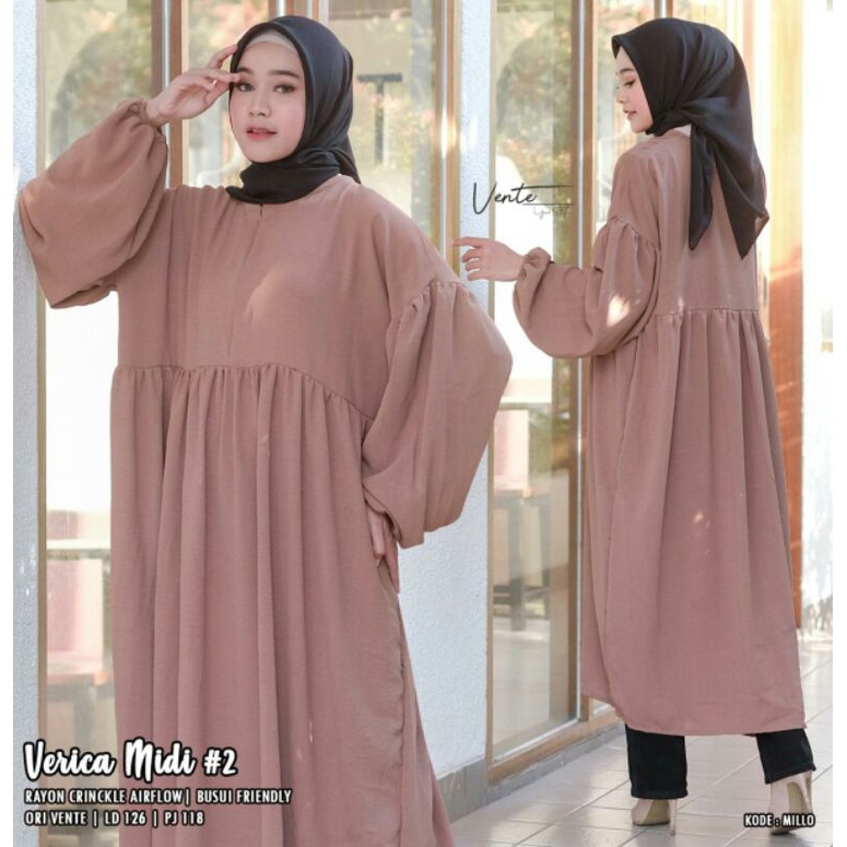 Midi dress Jumbo busui rayon crinkle