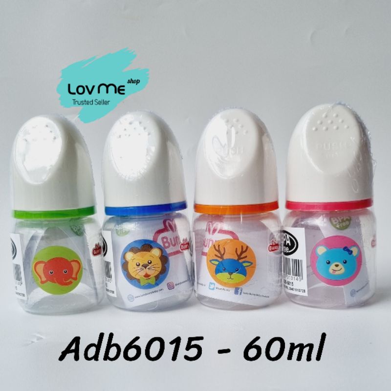 lov me❤️ Lusty Bunny Botol Susu Bayi Reguler dapat 2 dot | dot bulat reguler dan dot gepeng 60ml 125ml 250ml adb6015 adb1215 adb2415