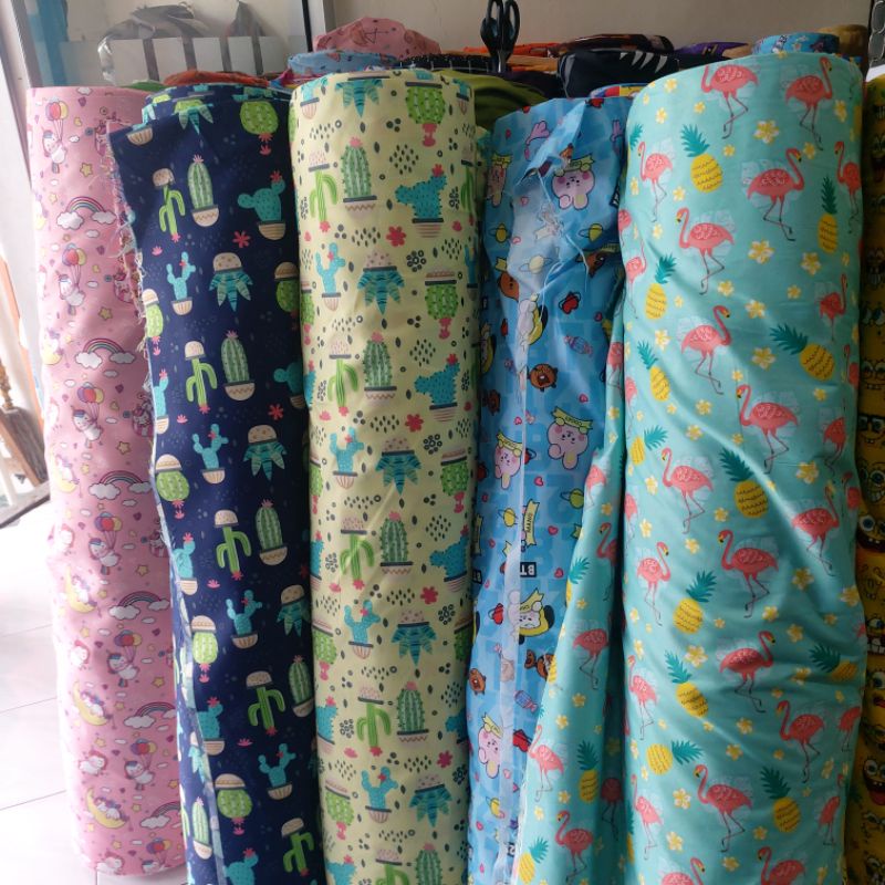 BAHAN KAIN SPREI POLIMICRO DISPERSE METERAN KATUN LEBAR 240 CM PART 1