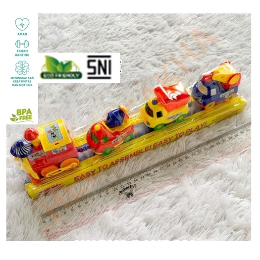 Mainan anak perempuan laki laki edukasi maenan kereta api kado anak play train