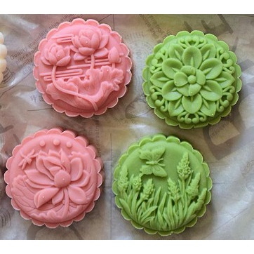 MC-150 Cetakan Mooncake Motif Flower Butterfly