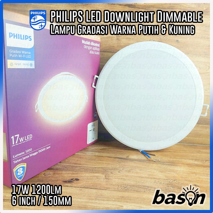 PHILIPS Smart WiFi LED Downlight 17W 6&quot; D150 - Dimmable Wiz Connected