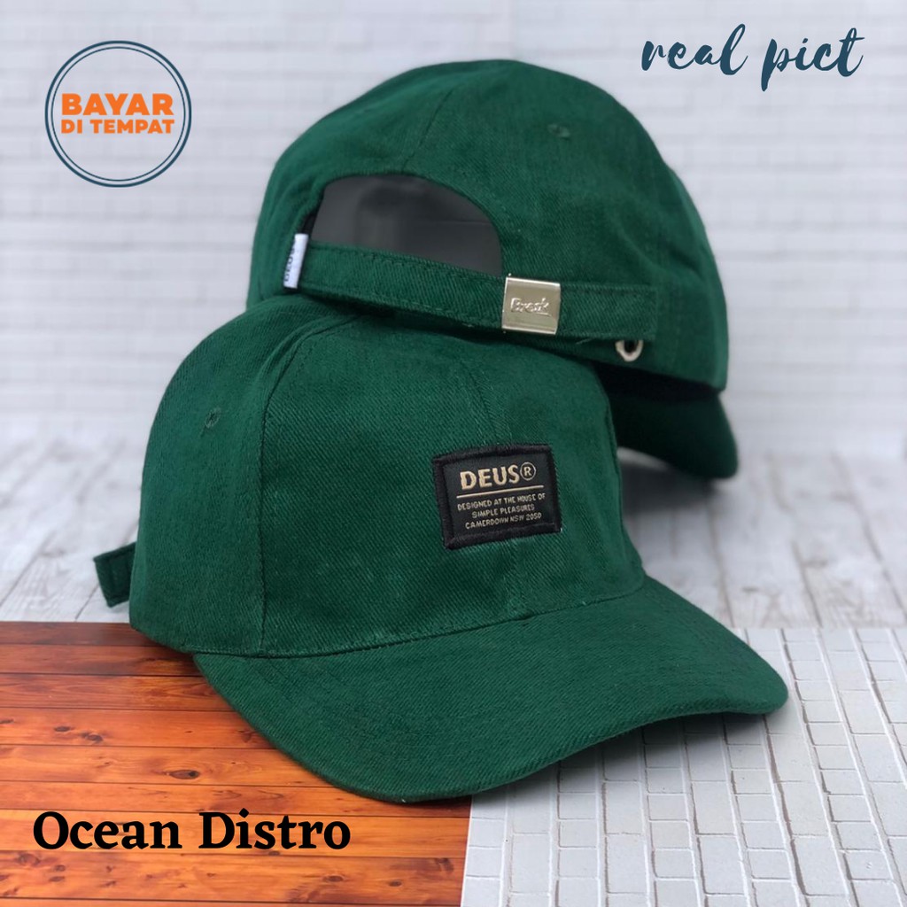 Topi Distro DEUS pria Rappel Original premium clip besi anti karat dan berkualitas