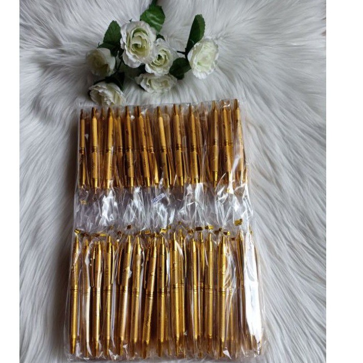 

( isi 100pcs) pulpen emas perak kemasan plastik
