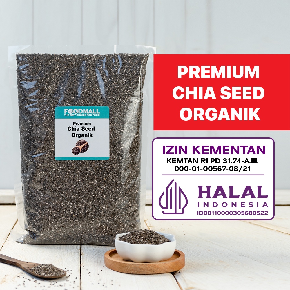 Chia Seed Meksiko / Biji Chia Organik PREMIUM 1 Kg