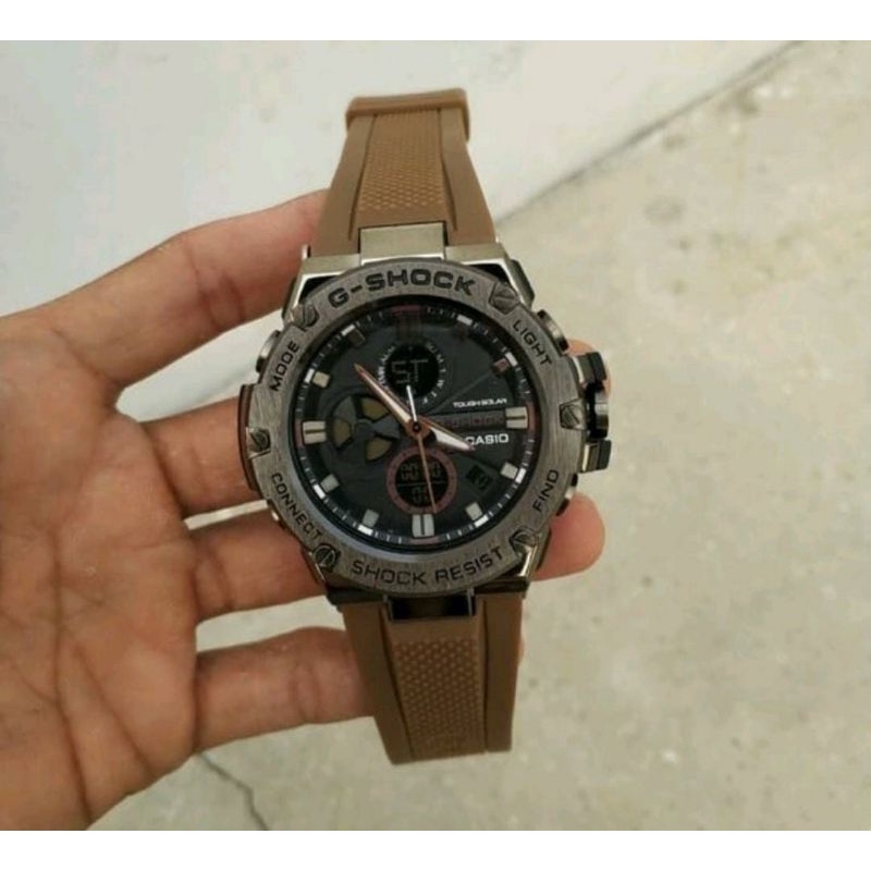 Jam Tangan GSTB8600 Jam Tangan GLS8600 Jam Tangan Besi Tahan Air Pria Jam Tangan Water Resist