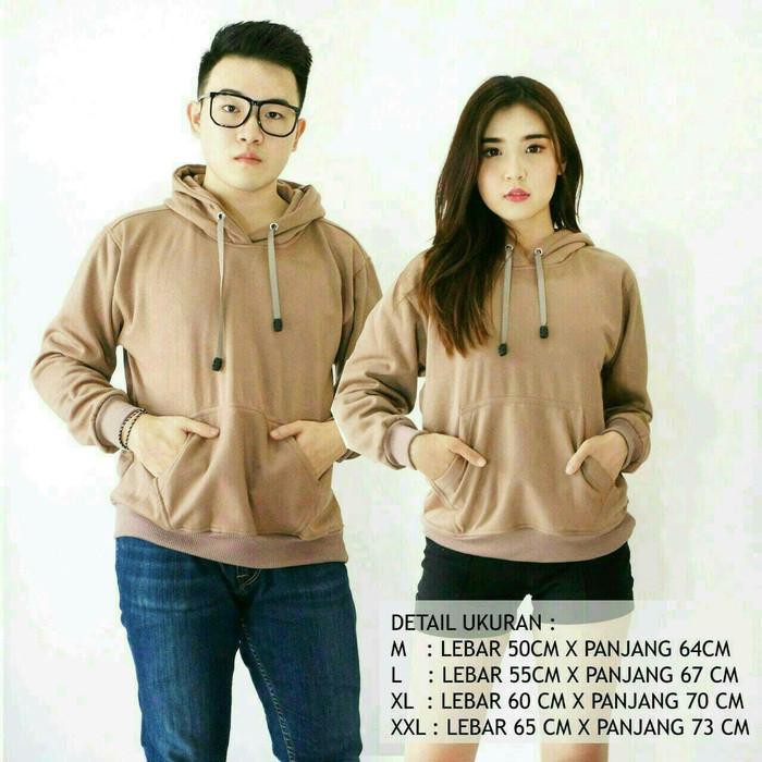 ( Hoodie ) HOODIE JUMPER UNISEX COKLAT MOCCA - COKLAT MOCCA, M Hoodie Wanita