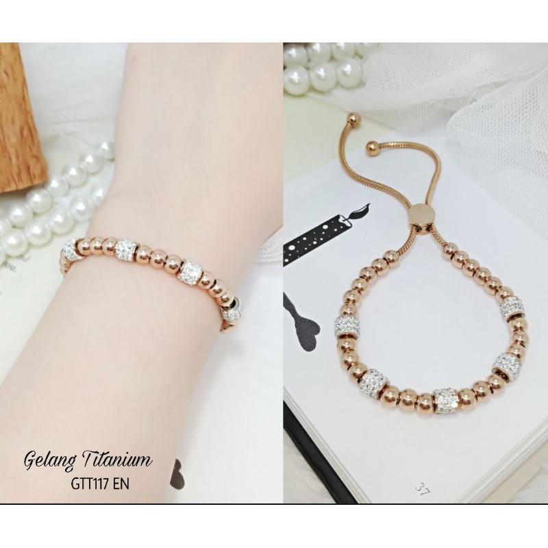 gelang titanium serut elegan gtt117EN