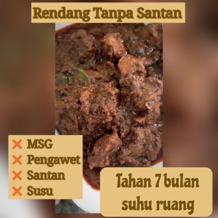 

HEALTHY FOODS RENDANG TANPA SANTAN DAGING SAPI PILIHAN SUPER SEHAT TERLARIS