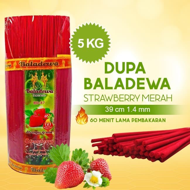 Dupa/ Hio Wangi Harum Baladewa 39 cm 5 Kg 1.4 mm Strawberry merah