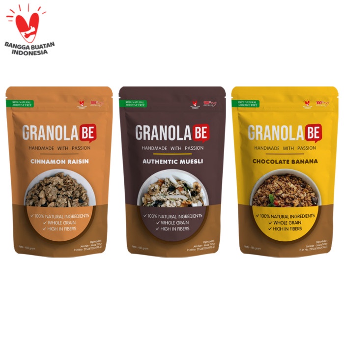 

Jual Paket Hemat 3Pcs Granola Be 400G