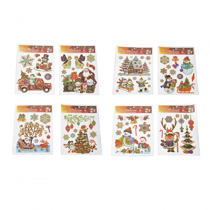 Glass Sticker Natal Decor stiker natal stiker dekor stiker dekorasi natal stiker kaca jendela stiker