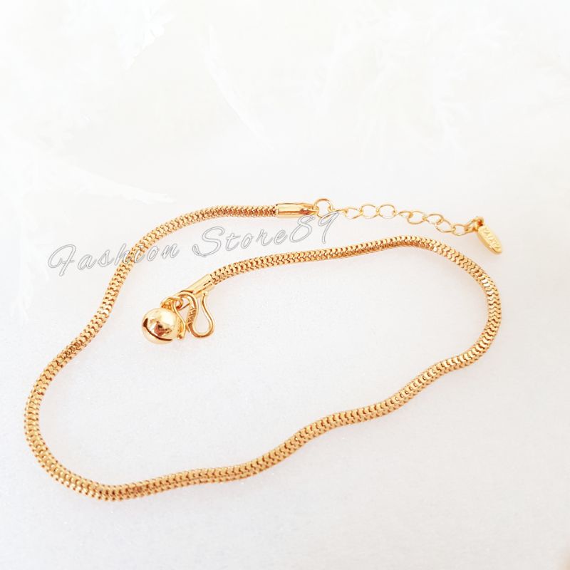 Gelang Tangan &amp; Kaki Milano Perhiasan Lapis emas 18k Xuping Yaxiya impor Bestquality simple