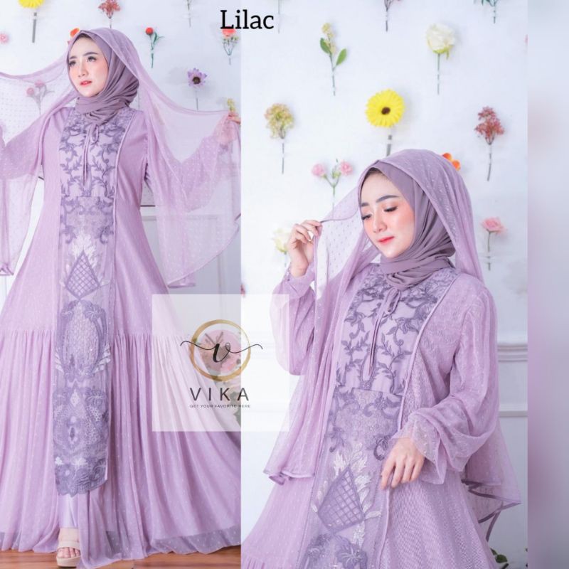 ALDEBARAN DRESS SET VEIL TILE/DRESS LEBARAN