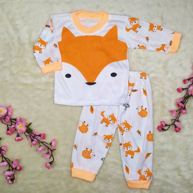 Ss#049 Piyama Bayi 0-12bulan / Pakaian Bayi / Baju Setelan Piyama Anak / Baju Tidur Bayi