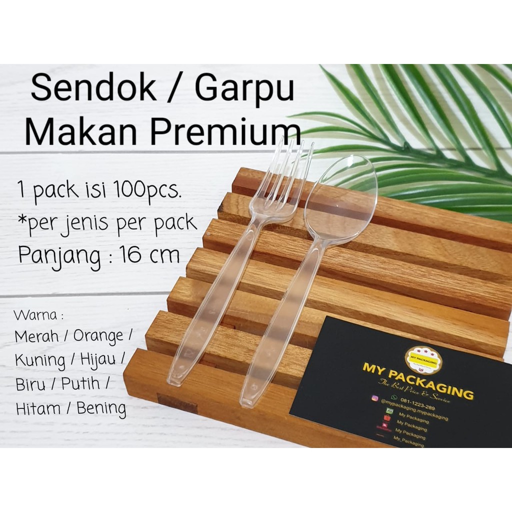 Garpu Makan Plastik PREMIUM (isi 100pcs)