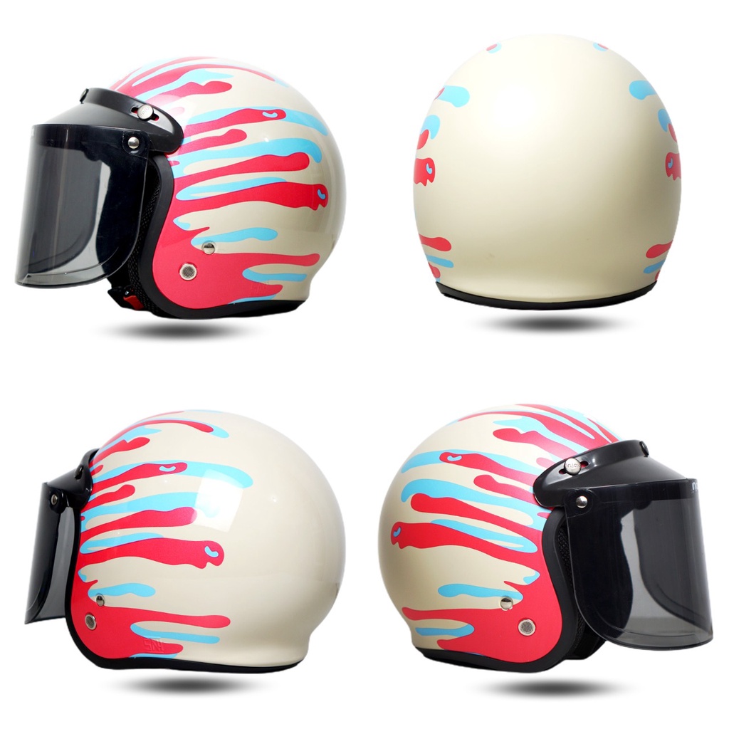 Helm Retro SNI Dewasa Br01 Splash