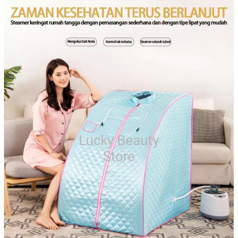 FREE KURSI portable steam sauna room alat pelangsing mandi uap spa detox tubuh