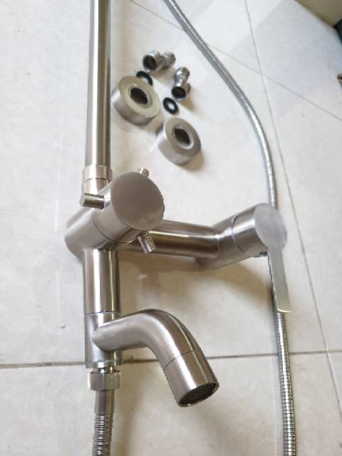 Shower tiang set coulomn stainless SUS304 panas dingin