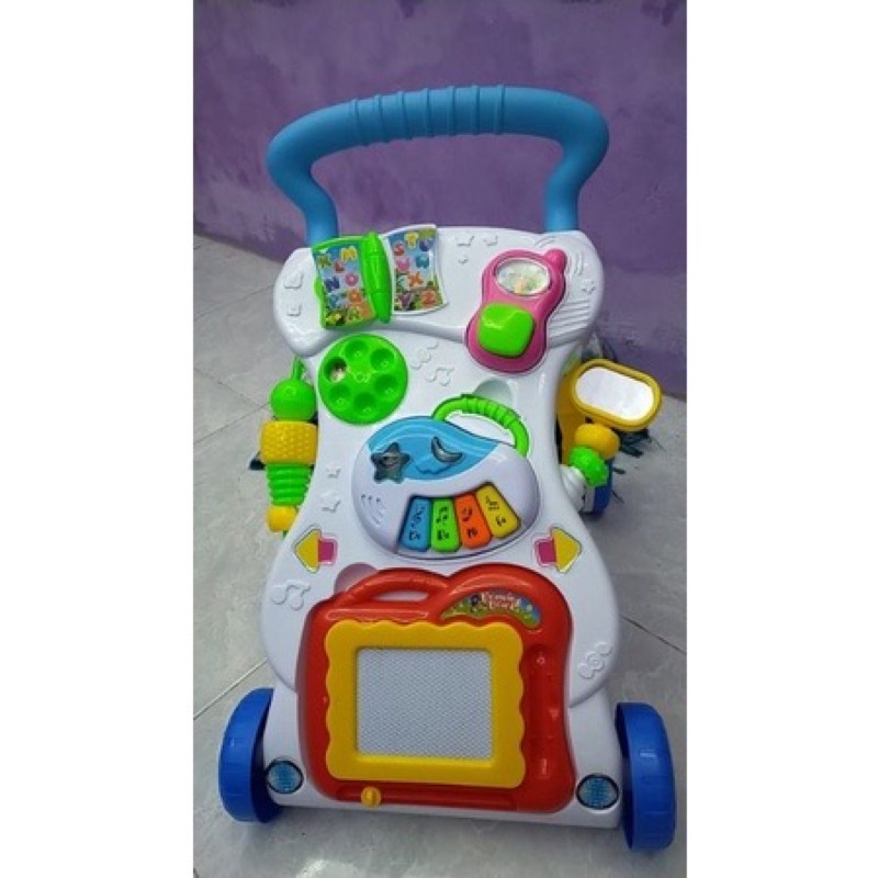 Mainan Anak dorongan Baby Push Walker Musical Dorongan Belajar Jalan Anak Balita