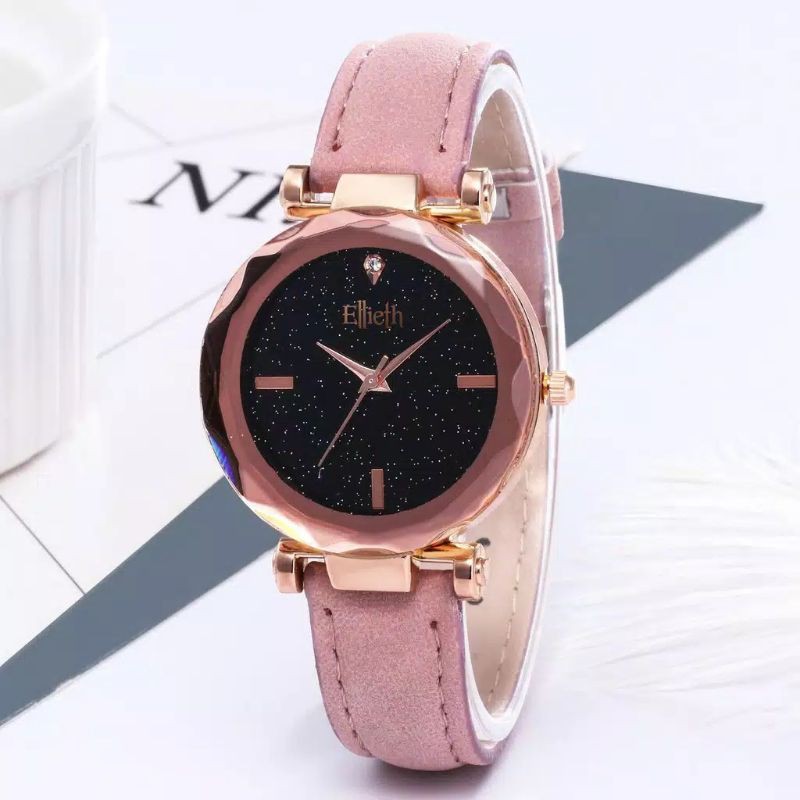 Medan termurah So beautifull Jam tangan wanita import tali bludru Ellieth