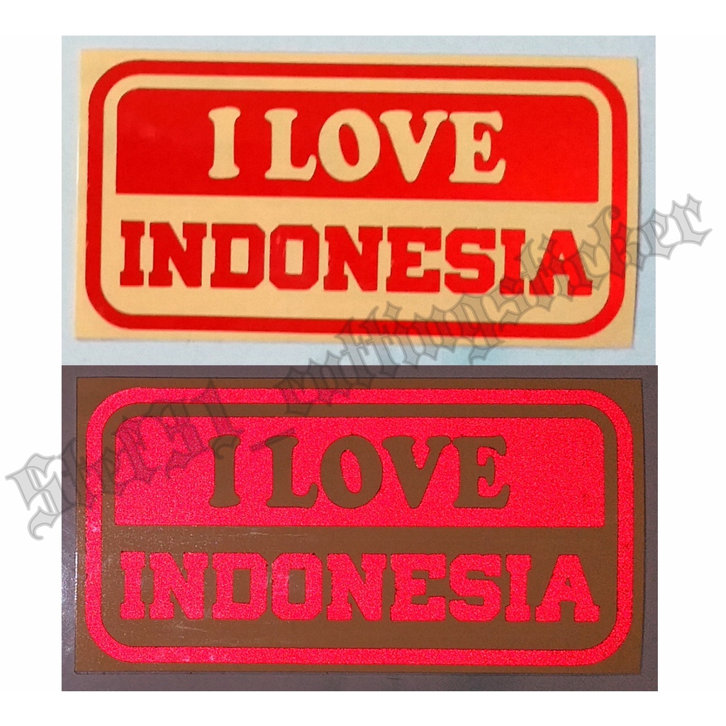 

Stiker cutting I Love Indonesia
