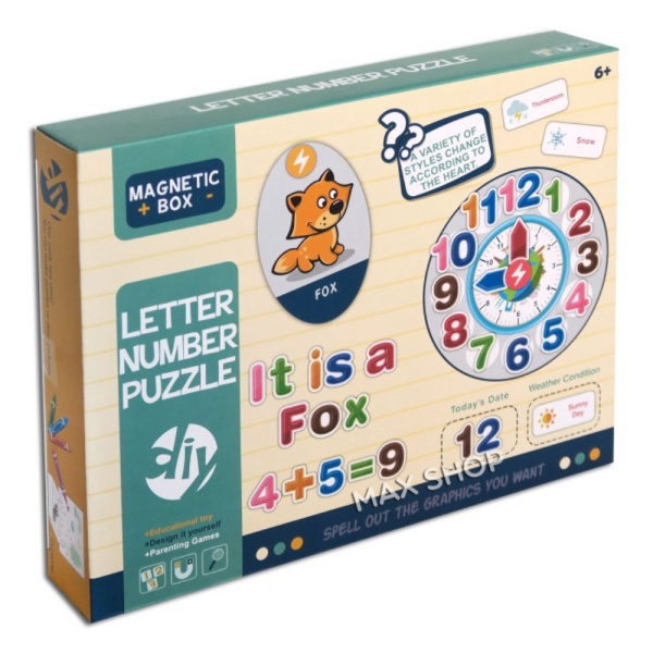 

Mainan Edukasi Anak Letter Number Puzzle Magnetic Angka dan Huruf Murah