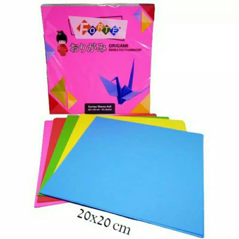 

Kertas Origami Forte 20x20cm (25 lembar)/ Kertas Lipat 20x20 cm Forte