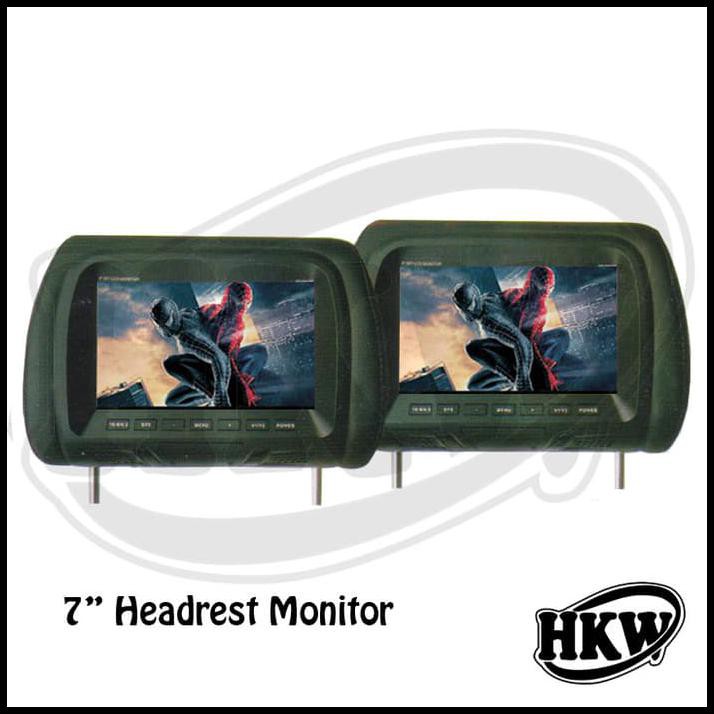 Promo Terbatas Head Rest Monitor 7 Inch Hitam