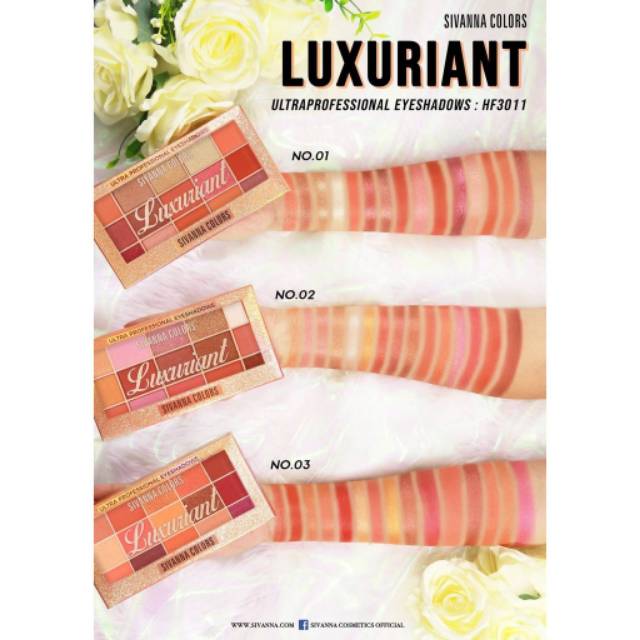 SIVANNA COLORS Luxuriant Ultra Professional Eyeshadows #HF3011 Thailand / Eyeshadow