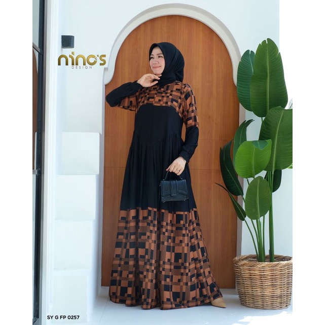 Dress gamis ninos terbaru by ninos design 0257 original