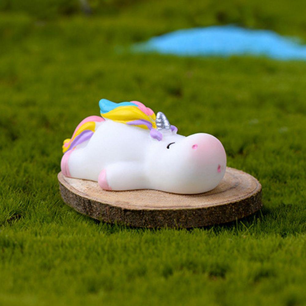 [Elegan] Unicorn Patung Multi-Posisi Mini Indah Miniatur Mainan Lanskap Mikro Bonsai Dekorasi Kerajinan Hadiah Anak Model Unicorn