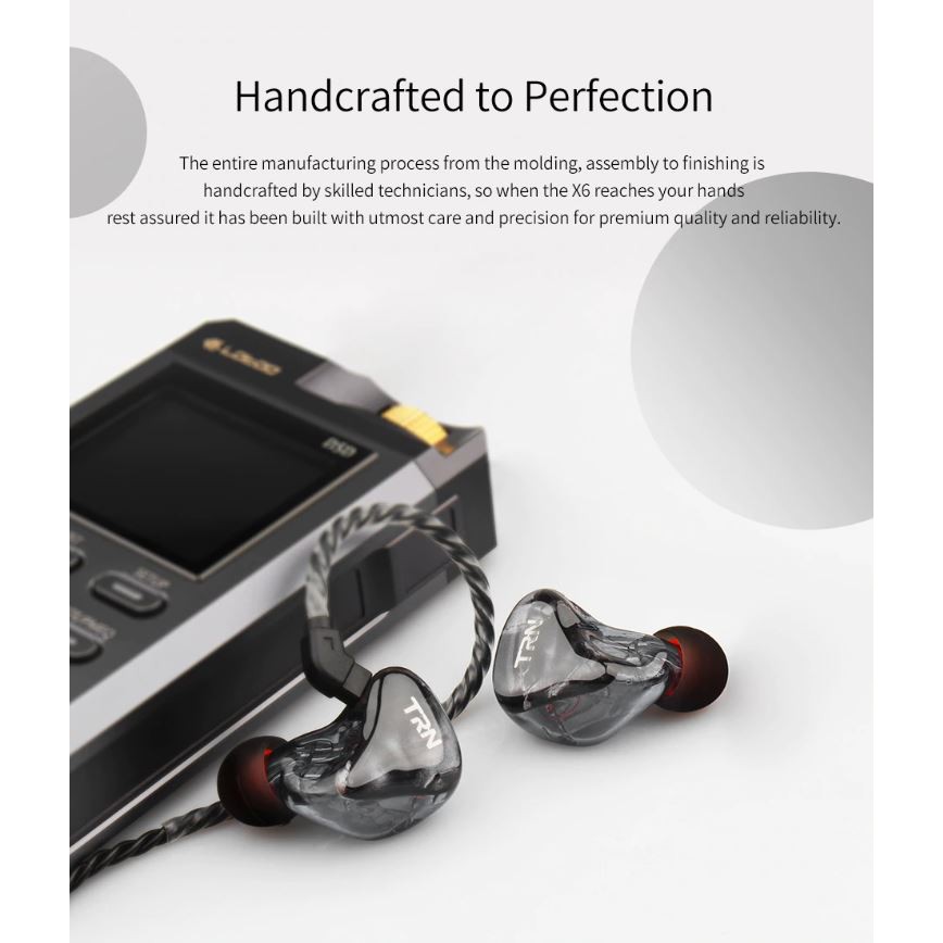 TRN X6 with Mic 6 Balanced Armature Driver Unit In Ear Earphone HIFI