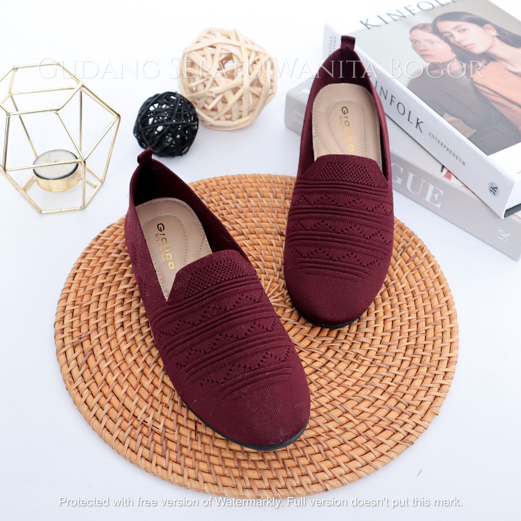 Gratica Sepatu Wanita Flat Shoes Rajut BG 01