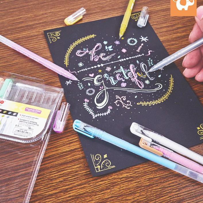

B6ćO Joyko Pulpen Gel Pen Pum Color Gel Pen 10 Warna JOYKO GPC-299 White ♦Model Baru