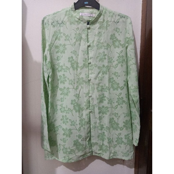 KEBAYA WANITA PANJANG HIJAU MUDA