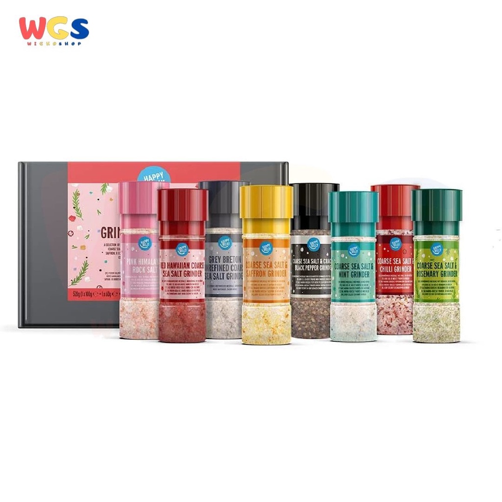 

Happy Belly Fusion Sea Salts Grinder Assortment 60g x 8 btl - Garam Laut