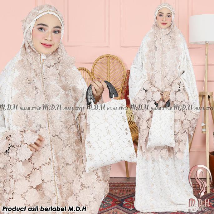 Ori&Terjamin Mukena Dewasa Full Bordir - Putih