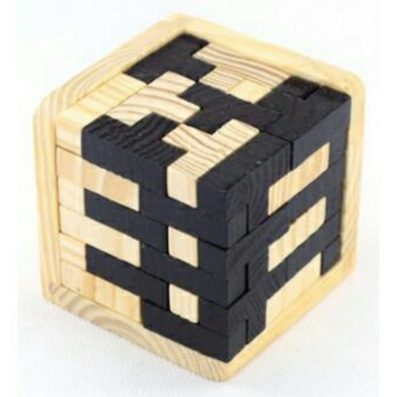 3D WOOD PUZZLE MODEL TETRIS CUBE