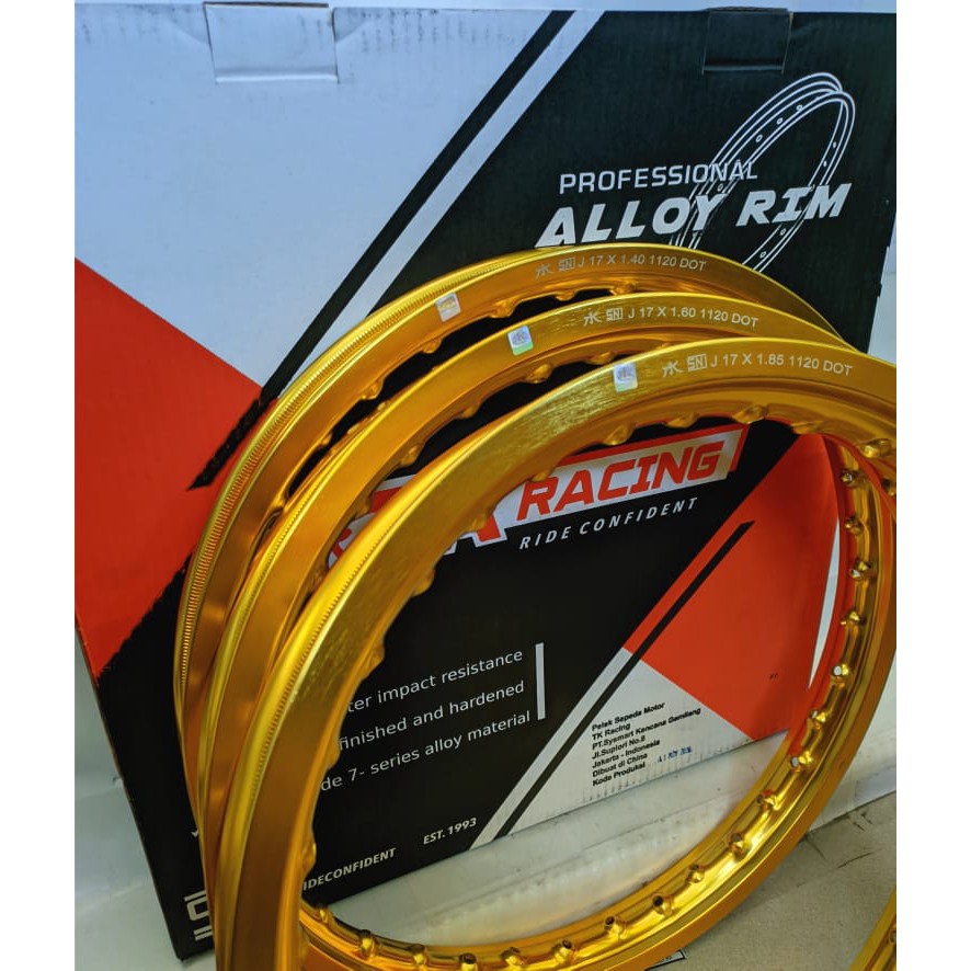 Velg Pelek TK RACING original Bright Gold Kilap Ring 17X140.160.185