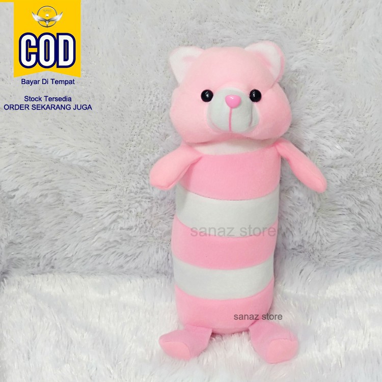 Boneka Guling Karakter Bear Beruang Warna Pink